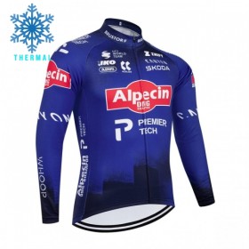 Wielershirt 2026 Alpecin Premier Tech Lange Mouw Winter Thermal Fleece Blauw