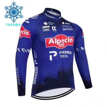 Wielershirt 2026 Alpecin Premier Tech Lange Mouw Winter Thermal Fleece Blauw Wielershirt 2026 Alpecin Premier Tech Lange Mouw Winter Thermal Fleece Blauw
