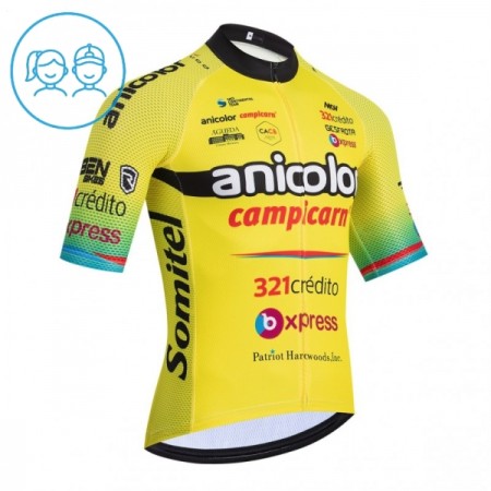 Wielershirt 2026 Anicolor Campicarn Geel Kids Wielershirt 2026 Anicolor Campicarn Geel Kids