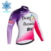Wielershirt 2026 Burgos Burpellet BH Lange Mouw Winter Thermal Fleece Rood