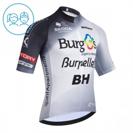 Wielershirt 2026 Burgos Burpellet BH Wit Kids Wielershirt 2026 Burgos Burpellet BH Wit Kids