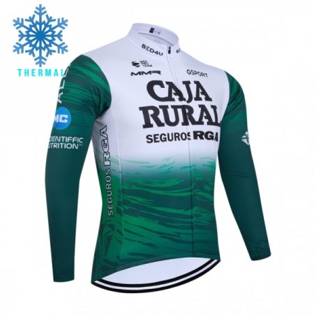 Wielershirt 2026 Caja Rural Seguros RGA Lange Mouw Winter Thermal Fleece Groente Wielershirt 2026 Caja Rural Seguros RGA Lange Mouw Winter Thermal Fleece Groente