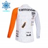 Wielershirt 2026 Cannondale Lange Mouw Winter Thermal Fleece Wit