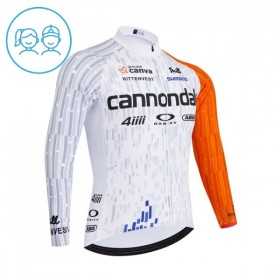 Wielershirt 2026 Cannondale Lange Mouw Wit Kids