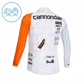 Wielershirt 2026 Cannondale Lange Mouw Wit Kids