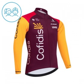 Wielershirt 2026 Cofidis Lange Mouw Rood Kids