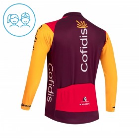 Wielershirt 2026 Cofidis Lange Mouw Rood Kids