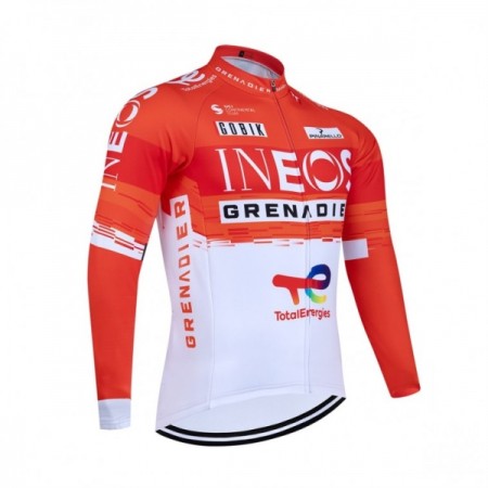Wielershirt 2026 INEOS Grenadiers Lange Mouw Rood Wielershirt 2026 INEOS Grenadiers Lange Mouw Rood