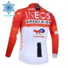 Wielershirt 2026 INEOS Grenadiers Lange Mouw Winter Thermal Fleece Rood