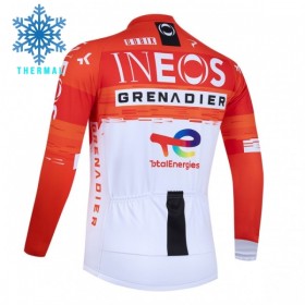 Wielershirt 2026 INEOS Grenadiers Lange Mouw Winter Thermal Fleece Rood