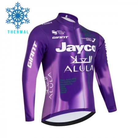 Wielershirt 2026 Jayco Alula Purple Lange Mouw Winter Thermal Fleece Wielershirt 2026 Jayco Alula Purple Lange Mouw Winter Thermal Fleece