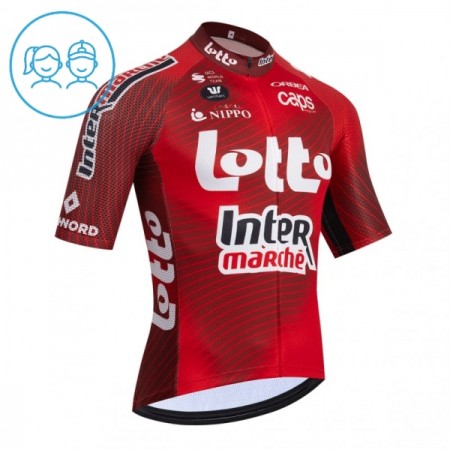Wielershirt 2026 Lotto Intermarche Rood Kids Wielershirt 2026 Lotto Intermarche Rood Kids