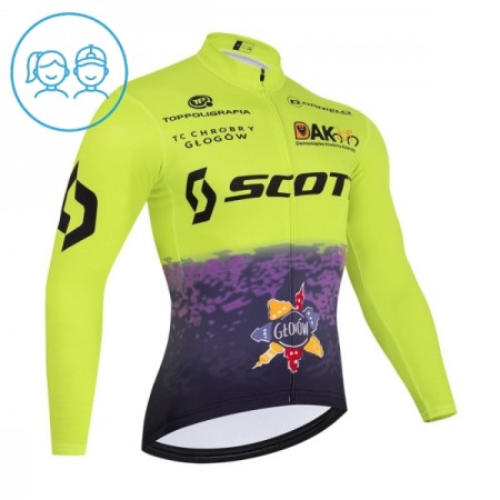 Wielershirt 2026 Scott Lange Mouw Groente Kids Wielershirt 2026 Scott Lange Mouw Groente Kids
