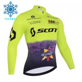 Wielershirt 2026 Scott Lange Mouw Winter Thermal Fleece Groente