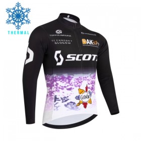 Wielershirt 2026 Scott Lange Mouw Winter Thermal Fleece Zwart