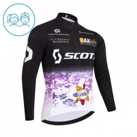 Wielershirt 2026 Scott Lange Mouw Zwart Kids