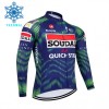 Wielershirt 2026 Soudal Quick Step Lange Mouw Winter Thermal Fleece Blauw Wielershirt 2026 Soudal Quick Step Lange Mouw Winter Thermal Fleece Blauw
