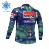 Wielershirt 2026 Soudal Quick Step Lange Mouw Winter Thermal Fleece Blauw