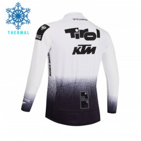 Wielershirt 2026 Tirol KTM Lange Mouw Winter Thermal Fleece Wit