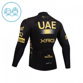 Wielershirt 2026 UAE TEAM EMIRATES XRG Lange Mouw Geel Kids