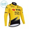 Wielershirt 2026 Visma Lease A Bike Lange Mouw Geel Kids