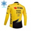 Wielershirt 2026 Visma Lease A Bike Lange Mouw Winter Thermal Fleece Geel