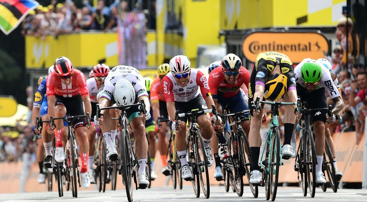 De Nederlander won de eerste overwinning in de loopbaan van de Tour de France